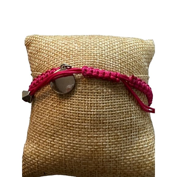 BCBG Generation BCBGeneration Bracelet Braided Pink "Love" Adjustable NWOT - Picture 3 of 4